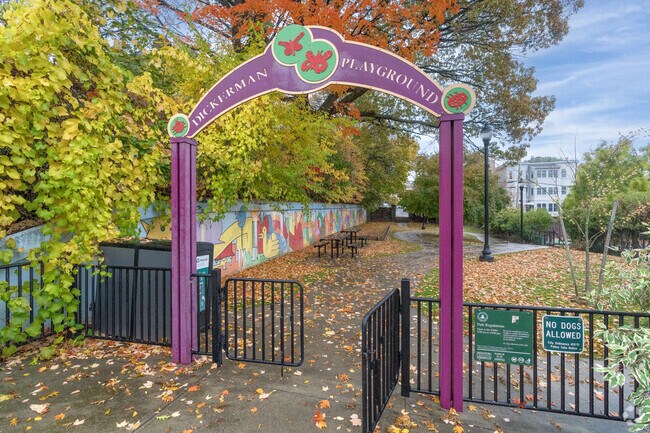 Parks such as Dickerman Playground are near by Porter Square homes.