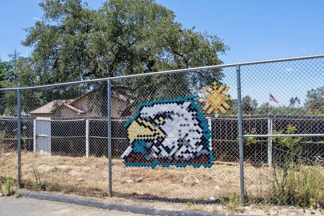 Creative artwork makes the Eagle Mascots shine at Boulder Oaks Elementary School in Alpine.