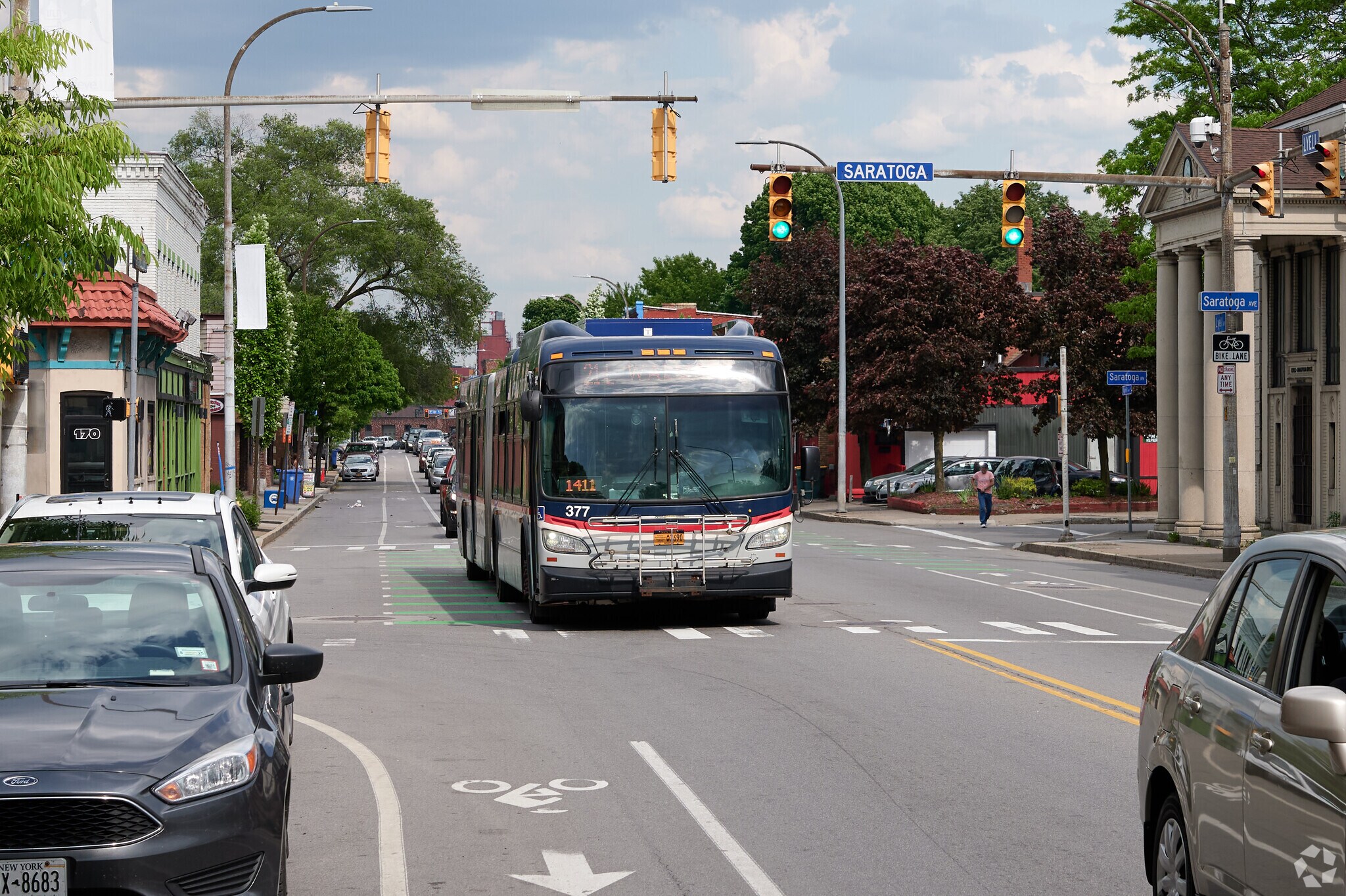 Residents can easily travel to downtown Rochester using RTS buses.