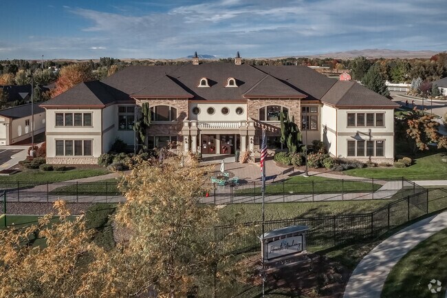 Hall International Academy aerial entrance.