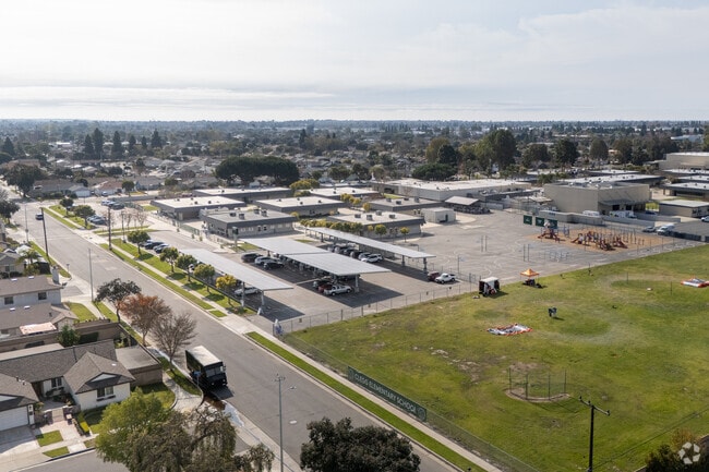 There's plenty of pavilion-style parking available at Ada Clegg Elementary School.