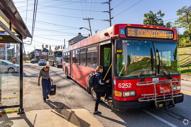 PRT bus stops are in Lincoln Place on Mifflin Road and Interboro Avenue.