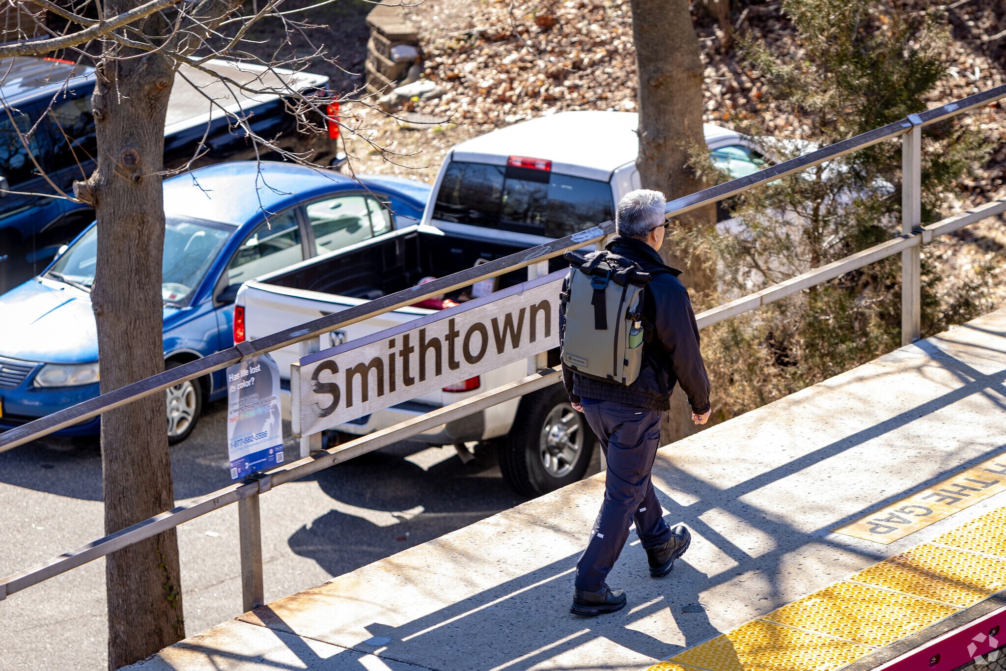 Head to NY City via Smithtown Train Station.