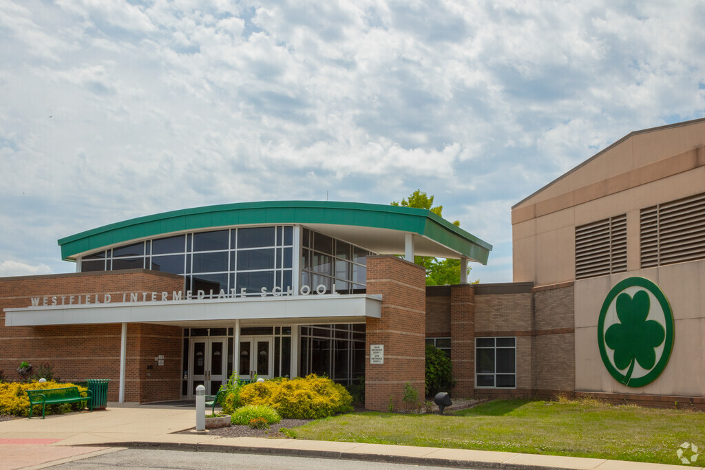Westfield Intermediate School front entrance in East Westfield.