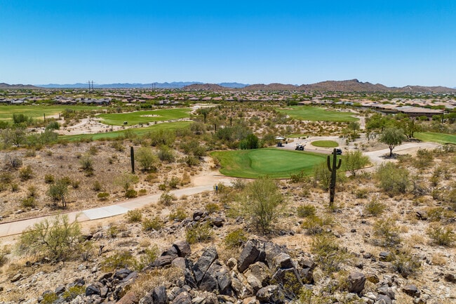 Golfers enjoy panoramic Arizona landscapes at the Golf Club of Estrella.