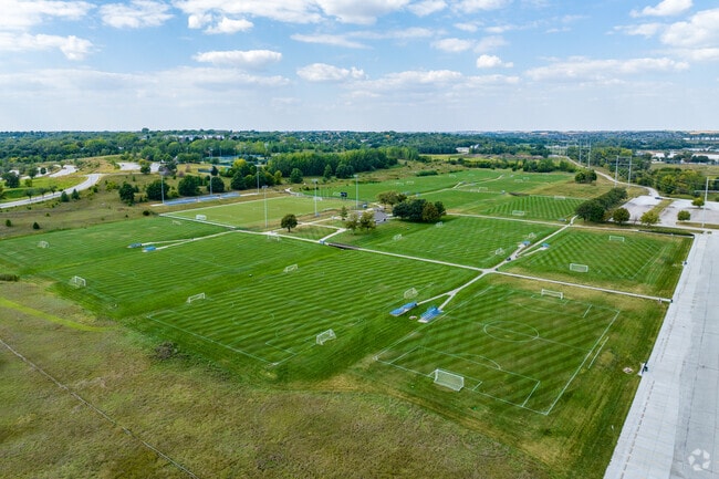 The soccer complex at Tranquility Park just north of Park West features 17 fields.