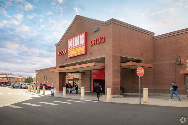 Residents can shop for groceries at King Soopers near Adams Heights.