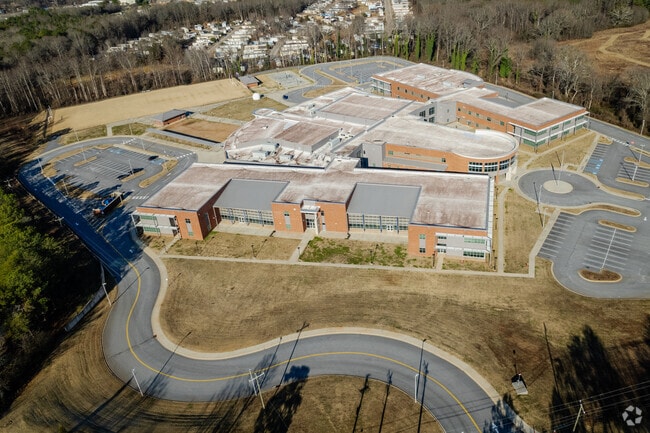 Aerial overview of Fairforest Middle School