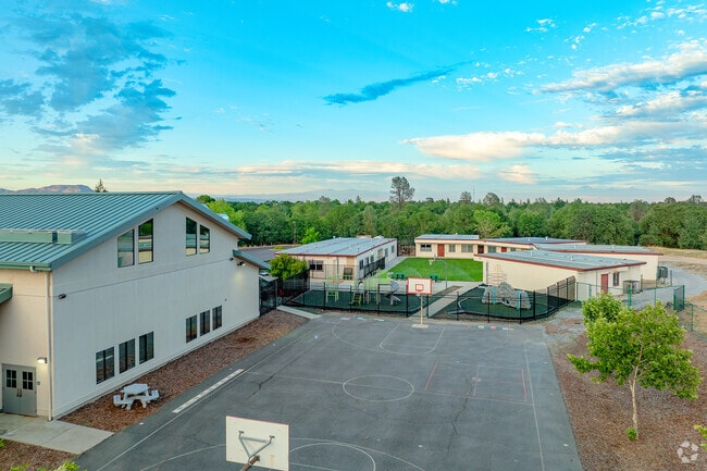 Student love the basketball courts at Shasta County Independent Study.