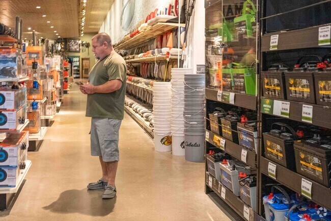 Bass Pro Shops near Waterfall Glen carries fishing, hunting and boating items.