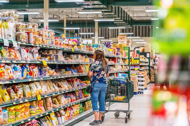 Colorful aisles and fresh produce at Farm Fresh International in Bland.