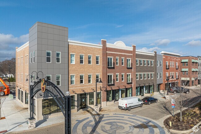 The Hudsonville Flats building has apartments, restaurants and a healthcare facility.