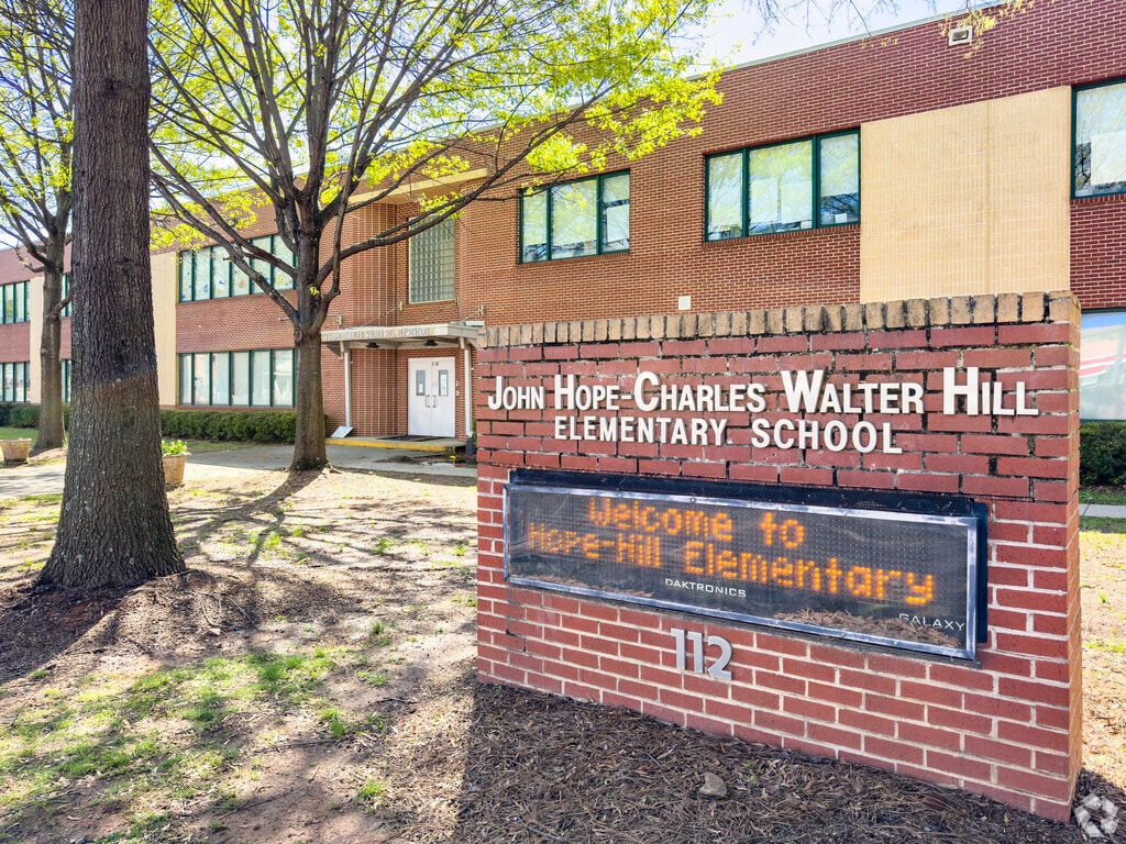 The John Hope-Charles Walter Hill Elementary School Entrance Sign
