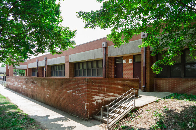 A side entrance to Bladensburg Elementary School in Bladensburg.