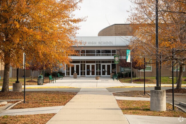 Clover Hill High school is especially beautiful in the Fall.