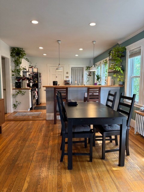 Dining room and kitchen