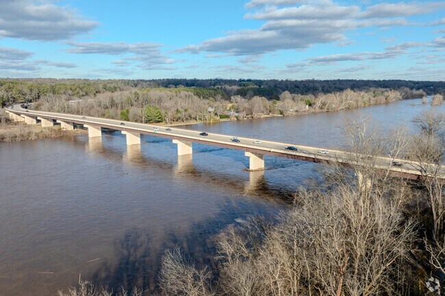 The Huguenot Bridge spans the James River, connecting Southampton residents to Richmond.