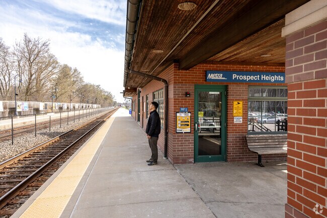 Public transportation using the Metra at Prospect Heights is a breeze.