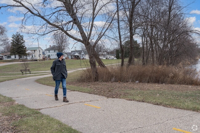 Trails in the area connect to the Janesville Downtown Historic District, offering scenic views.
