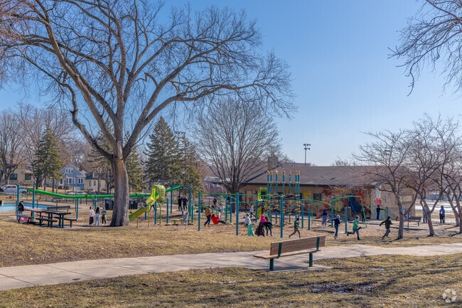 Kids enjoying the playground at Windom Park in the neighborhood.