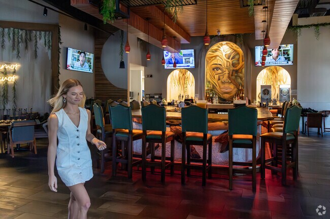 Tulum Mexican Cuisine is an upscale eatery with a decor of wood and stone near Timbercreek.