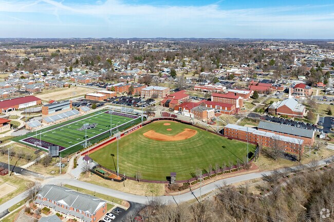 Campbellsville University is a private Baptist university with about 12,000 students located in downtown Campbellsville.