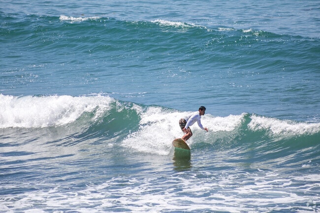 Spend an afternoon surfing at Carlsbad State Beach near Rancho Carlsbad.