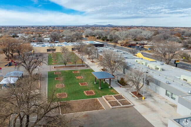 THe playground and grass area at Reginald Chavez Elementary.