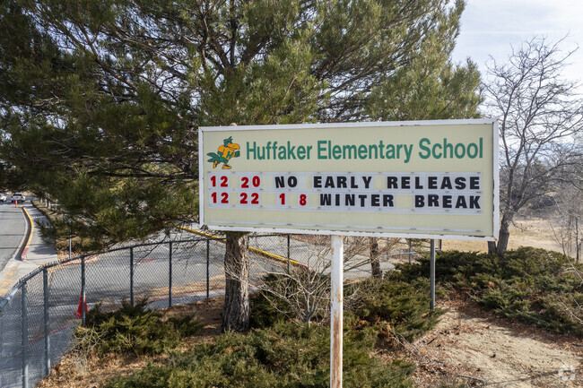 The message board at Huffaker Elementary School.