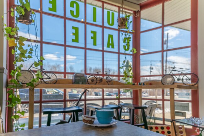 Local shops and restaurants such as Trailside Cafe fill Yorktown Heights.