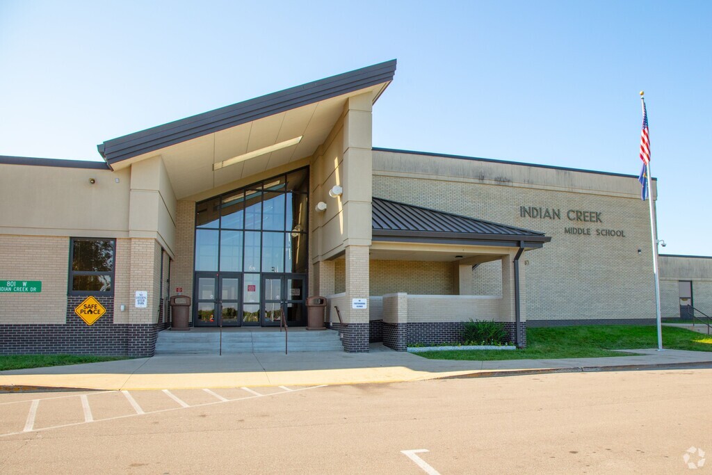 Indian Creek Middle School serves students in the Trafalgar community.