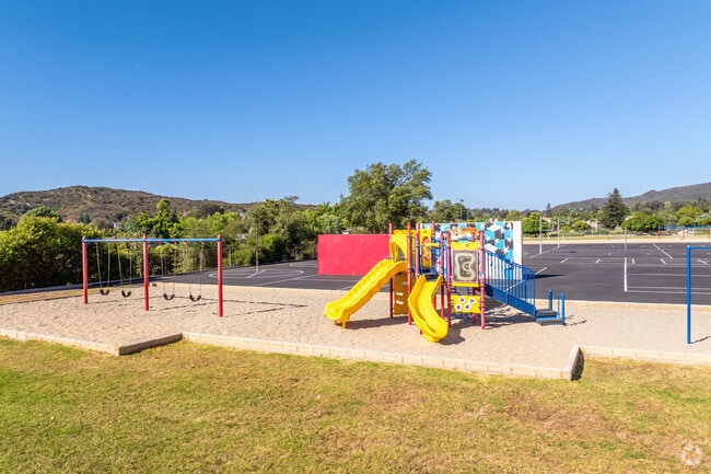 Younger learners have a dedicated playground at Banyan Elementary School.