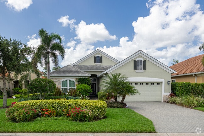 Homes in Estero Park are nicely appointed with attractive landscaping.
