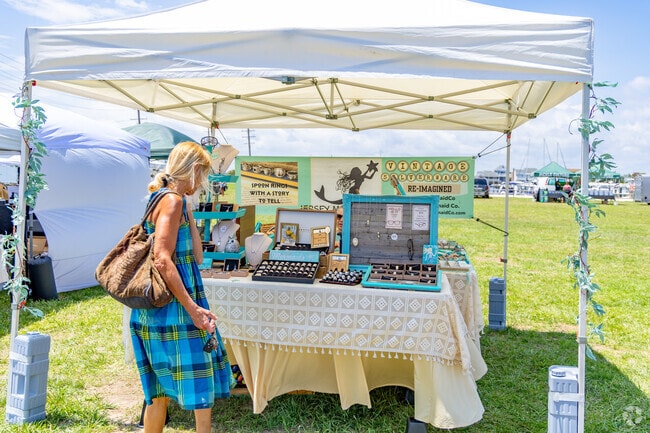 Residents enjoy the many local options at the Seaside Park Farmer's Market.