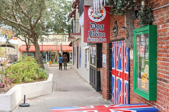 Dog N Bone British Pub is located in the middle of Cocoa Village.
