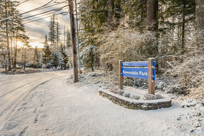 Ravensdale Park is an active place in the community with ball fields and mazy trails.