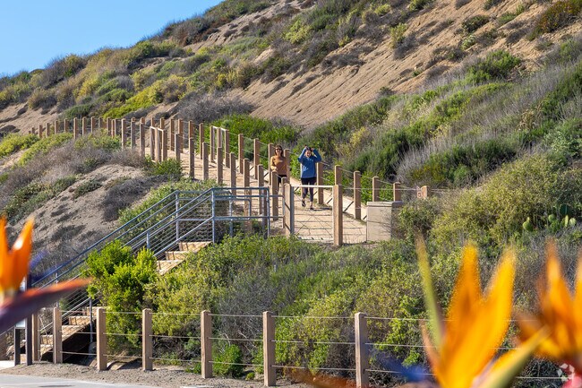 ​The Sea Summit Trail, adjacent to the Marblehead neighborhood in San Clemente, offers residents and visitors a scenic 4-mile path through coastal bluffs, providing panoramic ocean views and access to preserved wetlands.