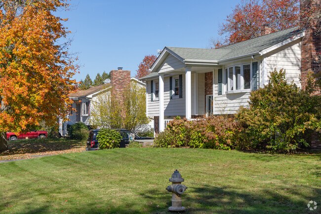 Raised ranch homes line quiet streets in Mount Hope High School neighborhood.