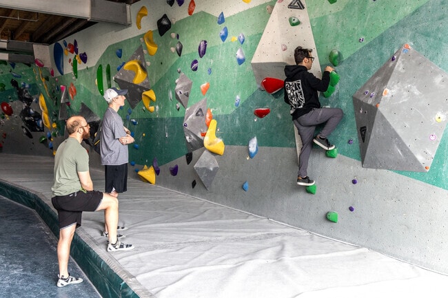 Take rock climbing lessons at Tufas Boulder Lounge in Ludlow.