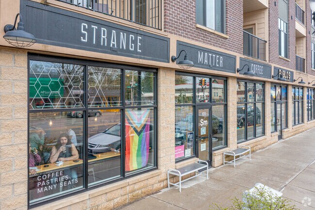 Strange Matter Coffee anchors Eastfield’s local dining scene.