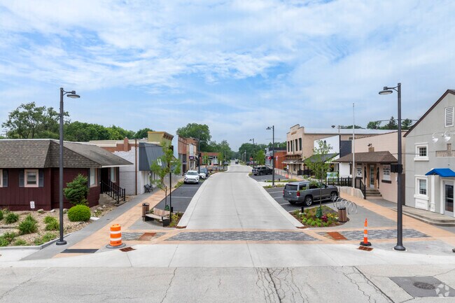 Downtown Mahomet has seen major work done to make it a more walkable and accessible downtown.