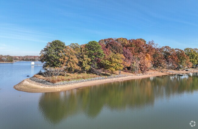 The fall colors are on display in Mooresville on Lake Norman.