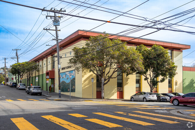 Bryant Elementary School sits on a corner.