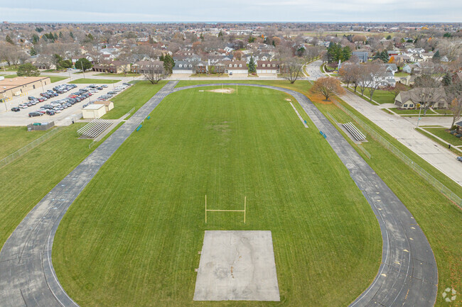 The multi-use field and track await students at Kenosha's Lance Middle School.