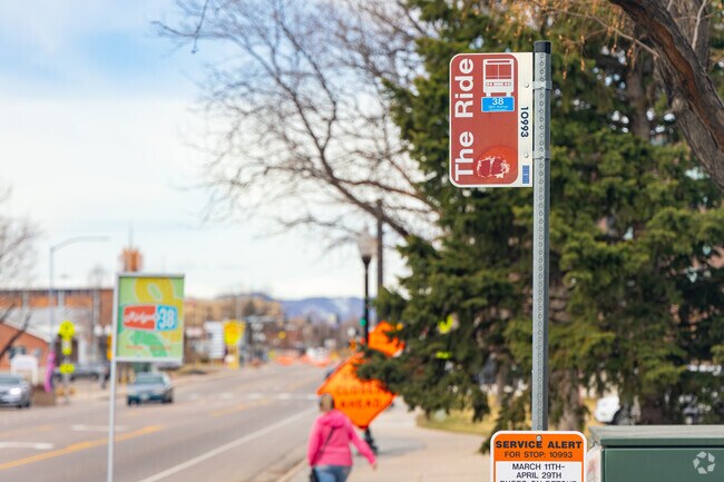 Hop on the RTD buses to get around town in East Wheat Ridge.