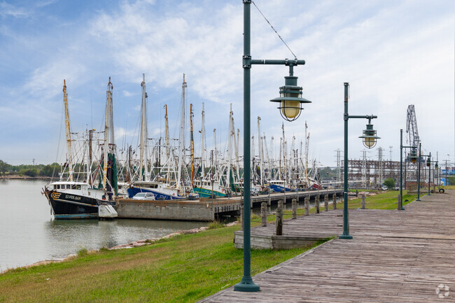 Watch the ships come and go at Boardwalk Park in Port Arthur,