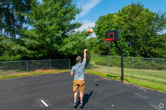 The Rockfield Community Park has a basketball court with multiple goals.