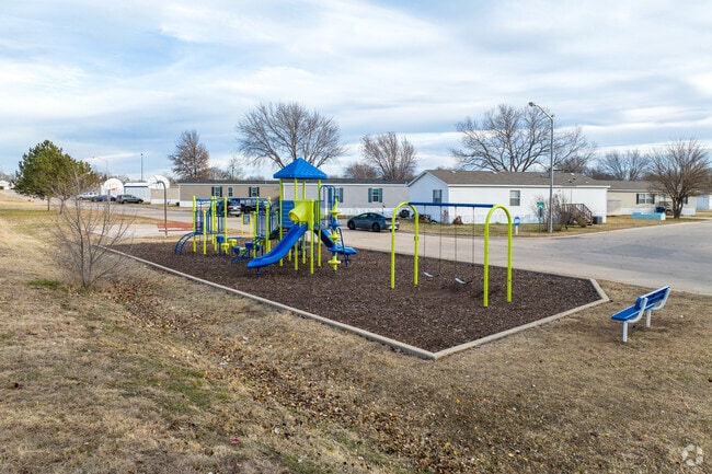 Kids can enjoy the playground at Chisholm Creek Clubhouse.