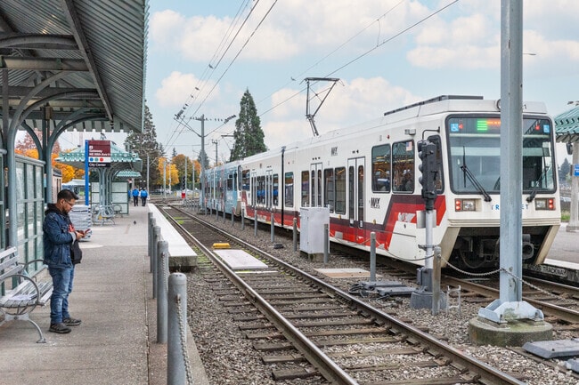 Bus lines in the Russell neighborhood connect to the light rail at the Gateway Transit Center.