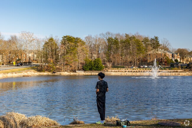 The Westridge pond offers picturesque scenery, making it a favorite spot for peaceful reflection and outdoor enjoyment.